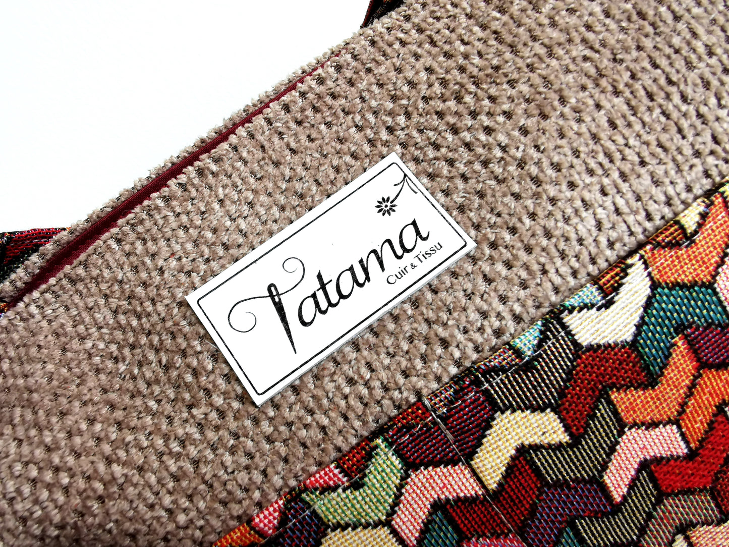 Sac à Main - Briques - Tatama-Cuir-et-Tissu