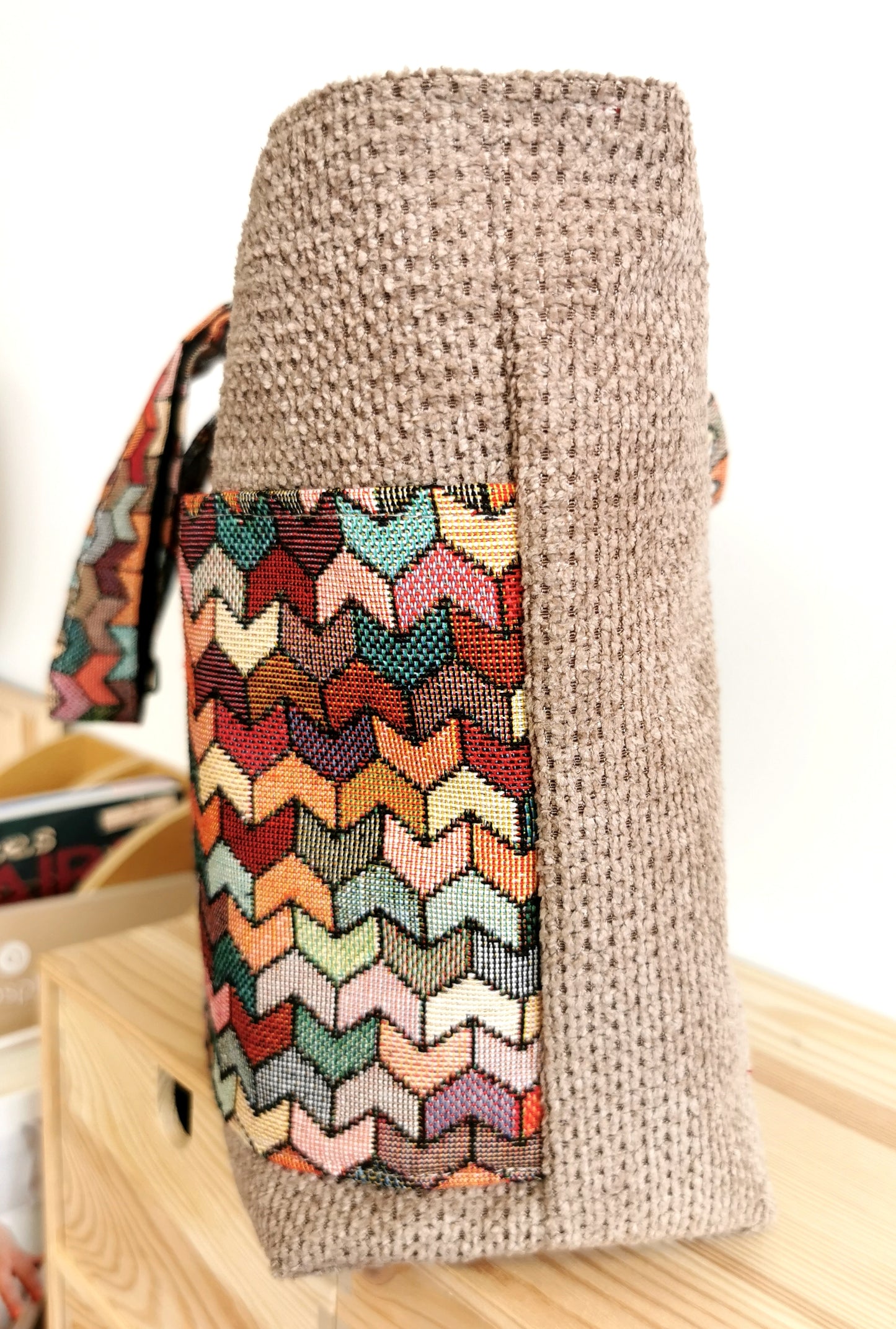 Sac à Main - Briques - Tatama-Cuir-et-Tissu