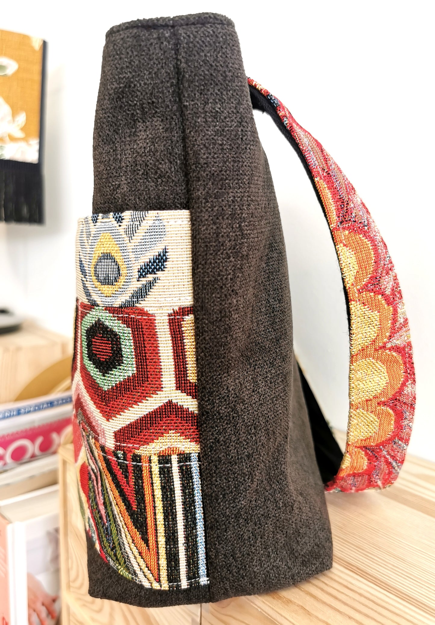 Sac à Main - Unique - Tatama-Cuir-et-Tissu