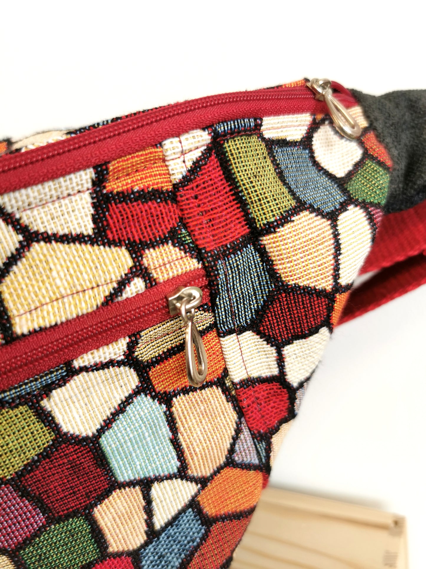 Sac Banane XXL - Mosaïque - Tatama-Cuir-et-Tissu