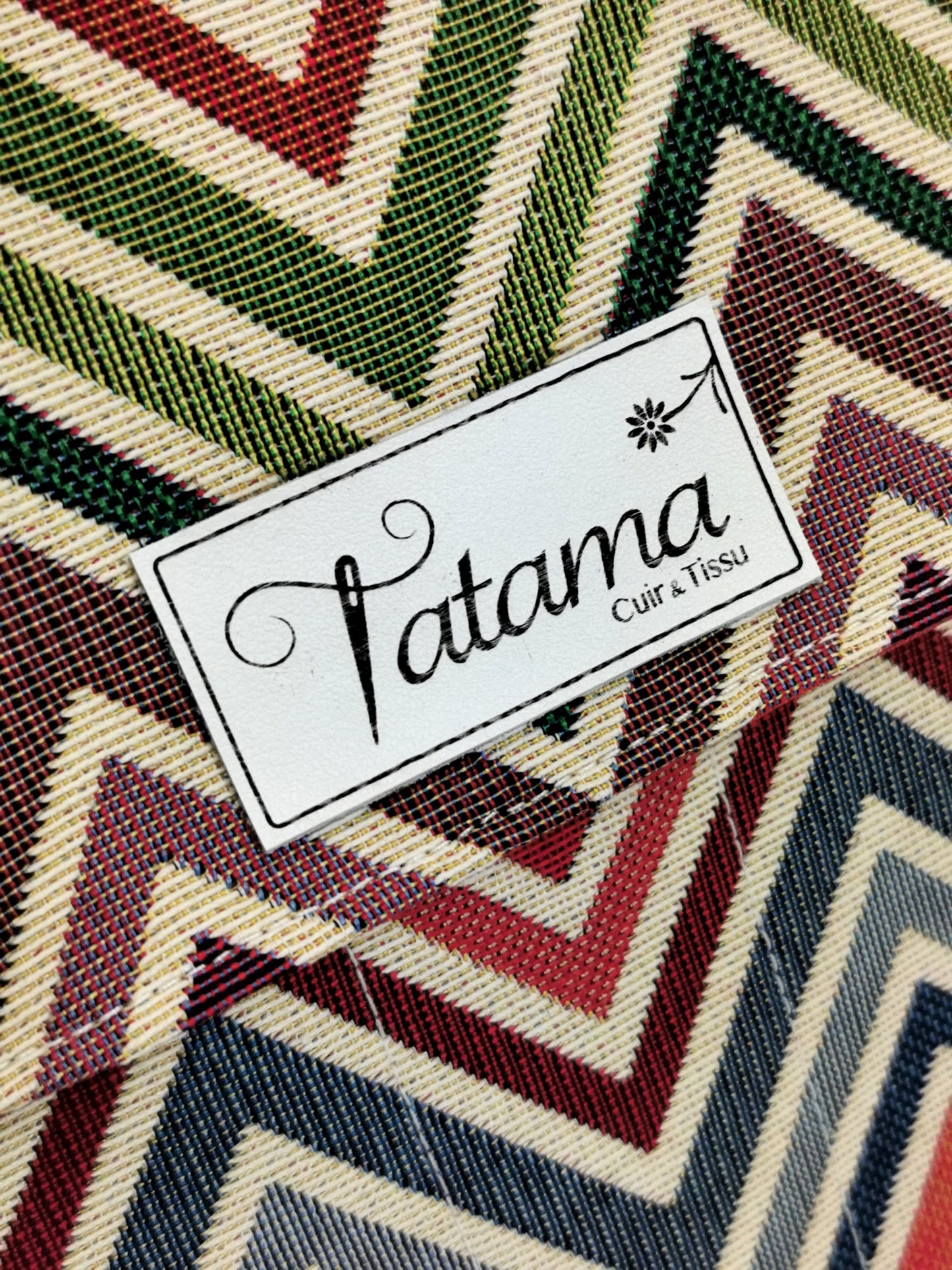 Sac à Dos - Chevrons - Tatama-Cuir-et-Tissu