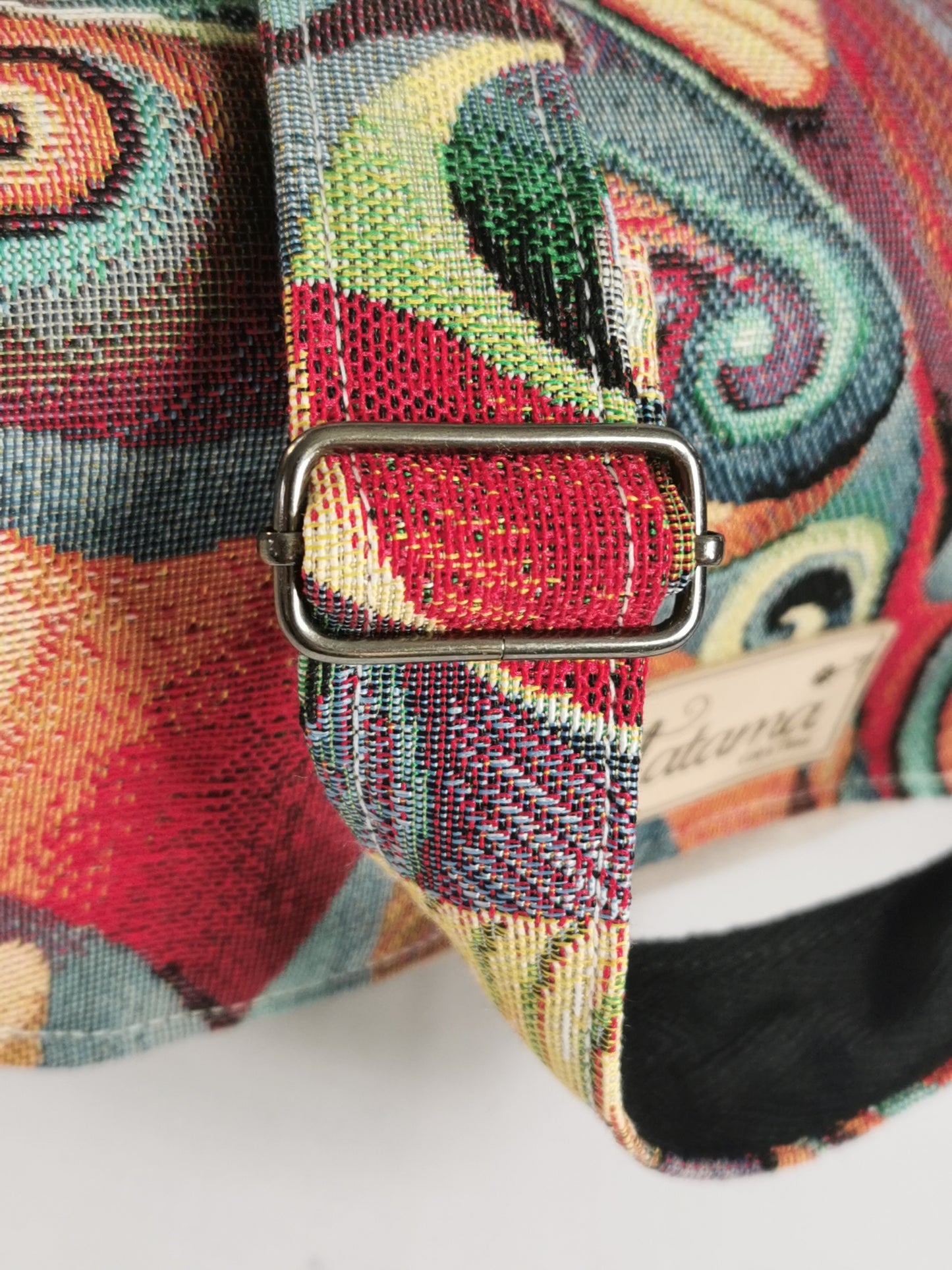 Petit sac à main bandoulière - Paon - Tatama-Cuir-et-Tissu