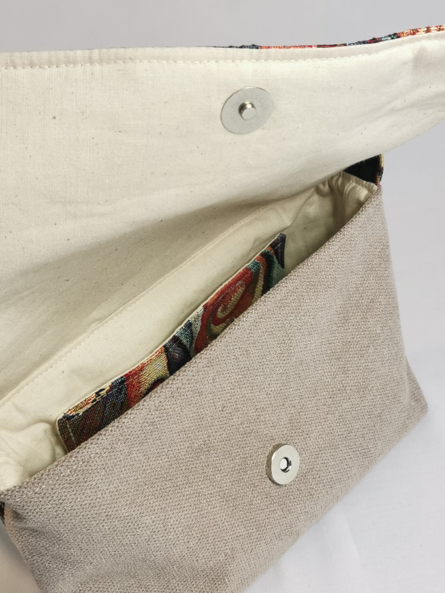 Petit sac à main bandoulière - Paon - Tatama-Cuir-et-Tissu