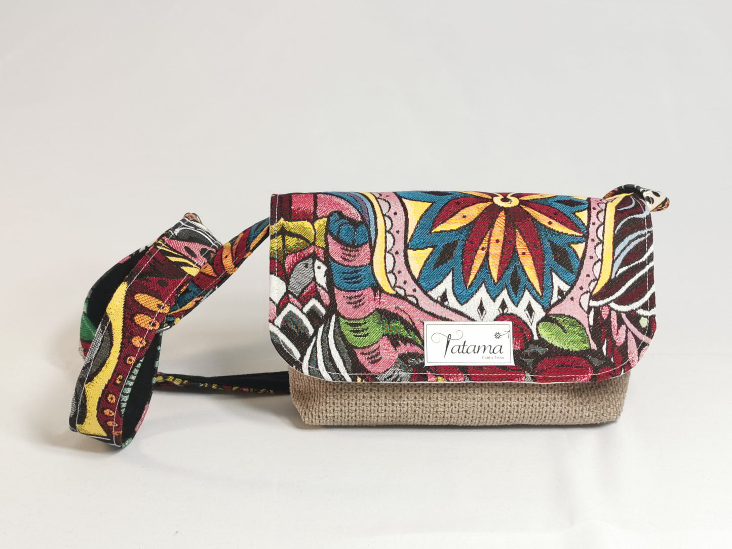 Petit sac à main bandoulière - Afrique - Tatama-Cuir-et-Tissu
