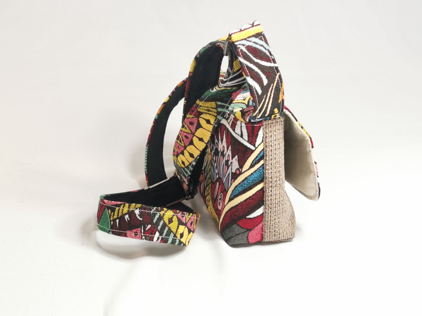 Petit sac à main bandoulière - Afrique - Tatama-Cuir-et-Tissu
