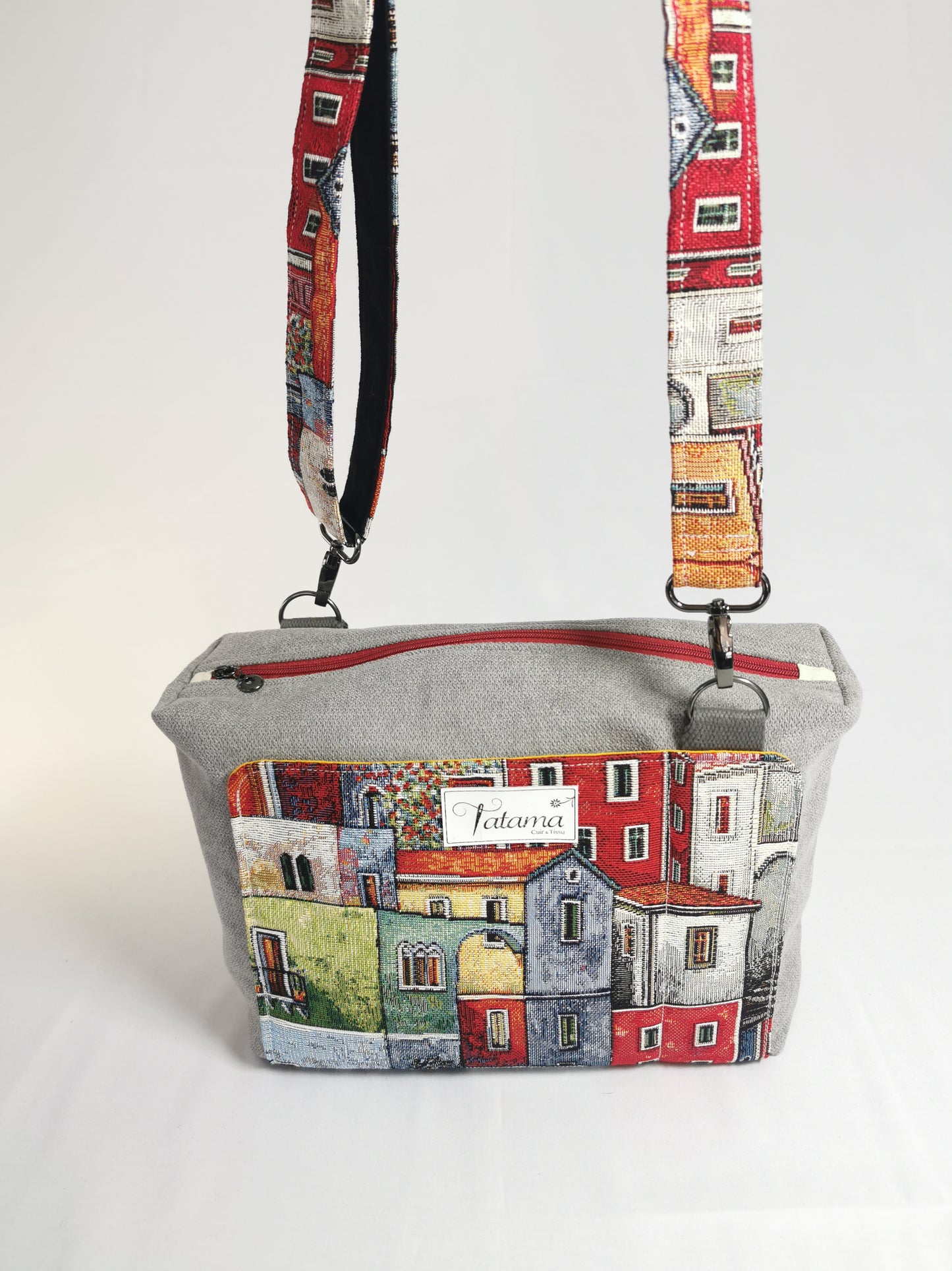 Sac boite zippé - Lisbonne - Tatama-Cuir-et-Tissu