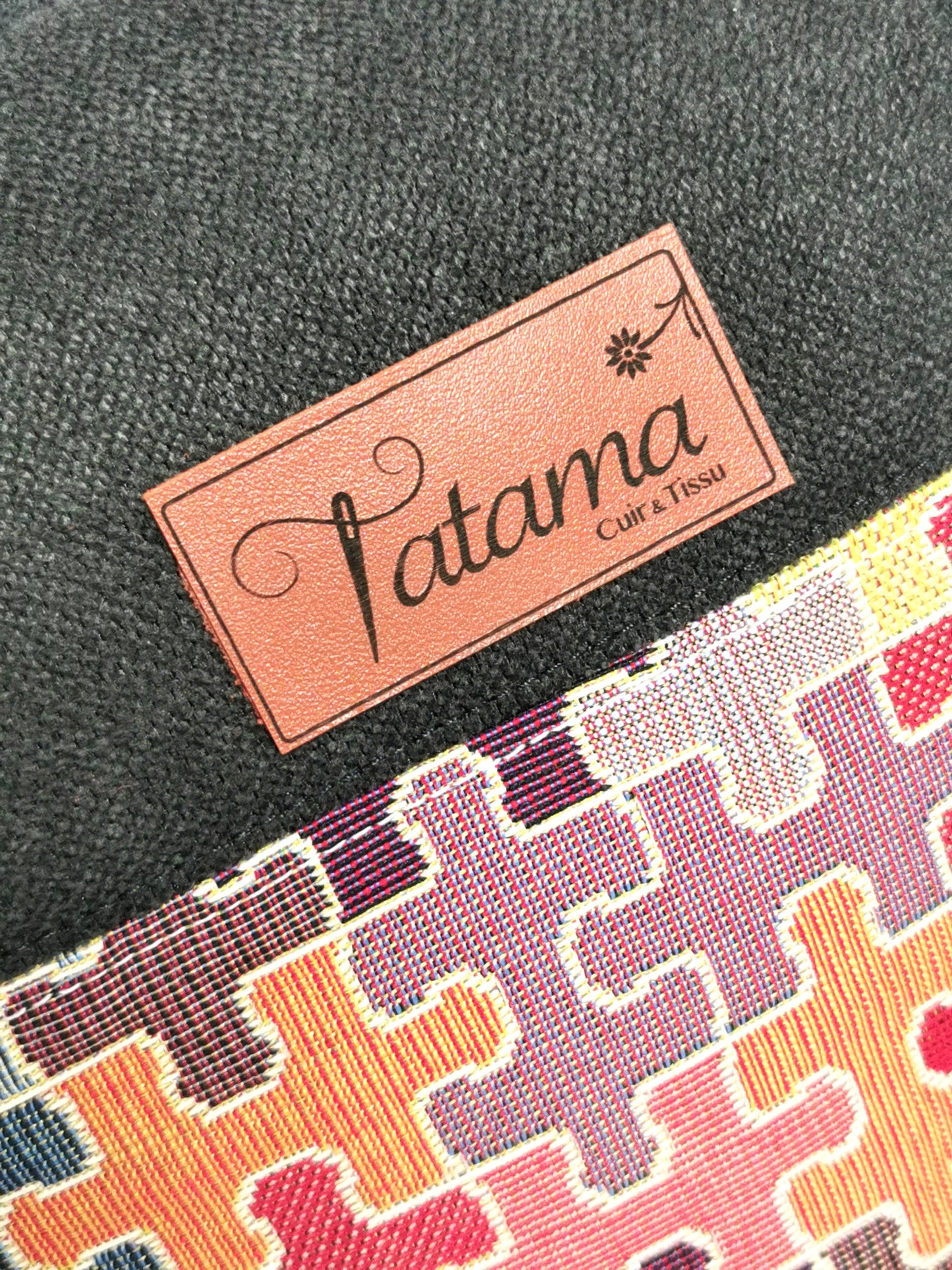 Sac à main Zip - Puzzles - Tatama-Cuir-et-Tissu