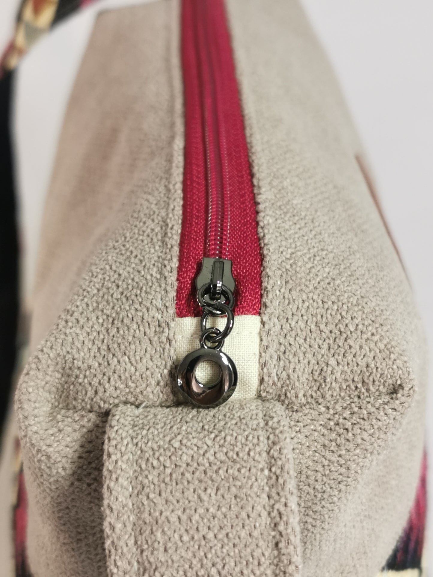 Sac à main Zip - Ethnique - Tatama-Cuir-et-Tissu