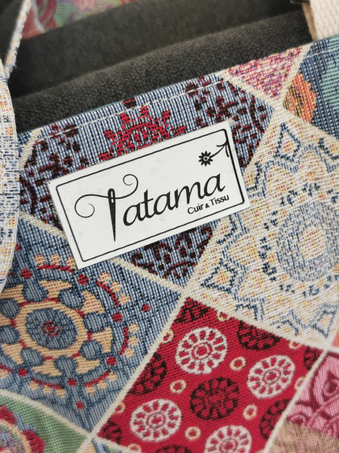 Sac boite zippé - Patchwork