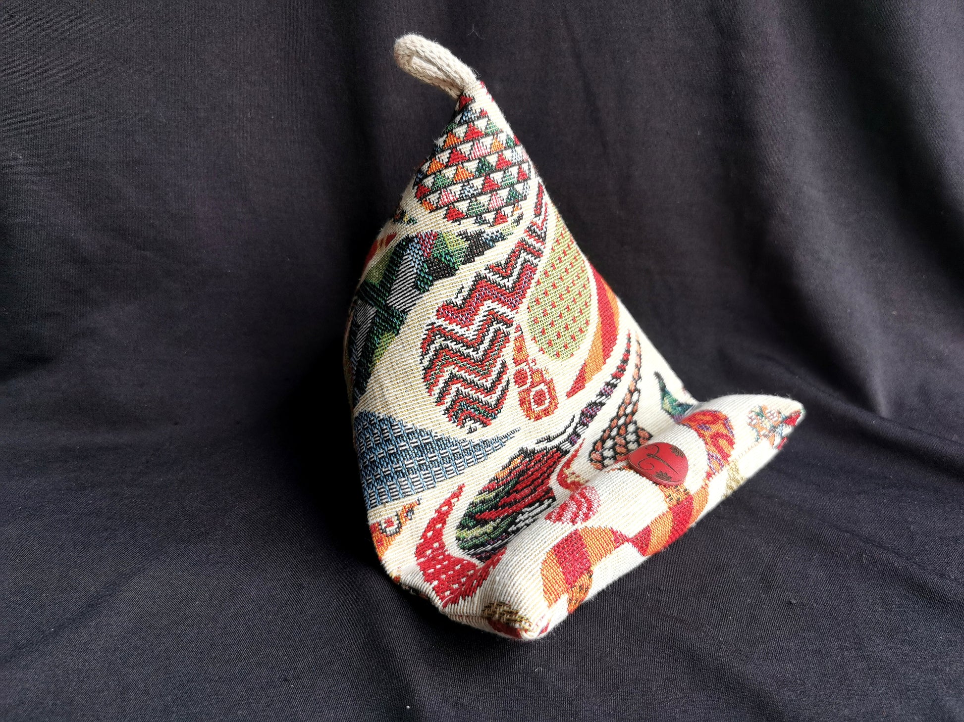 Support téléphone - Gouttes - Tatama-Cuir-et-Tissu