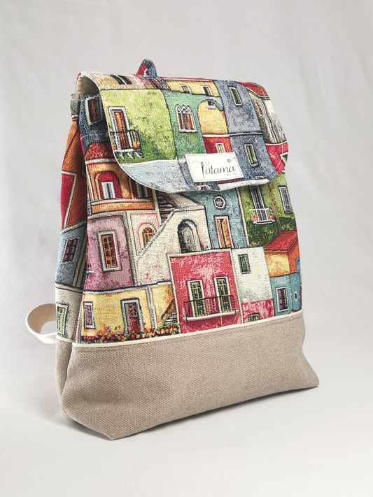 Sac à Dos - Lisbonne - Tatama-Cuir-et-Tissu