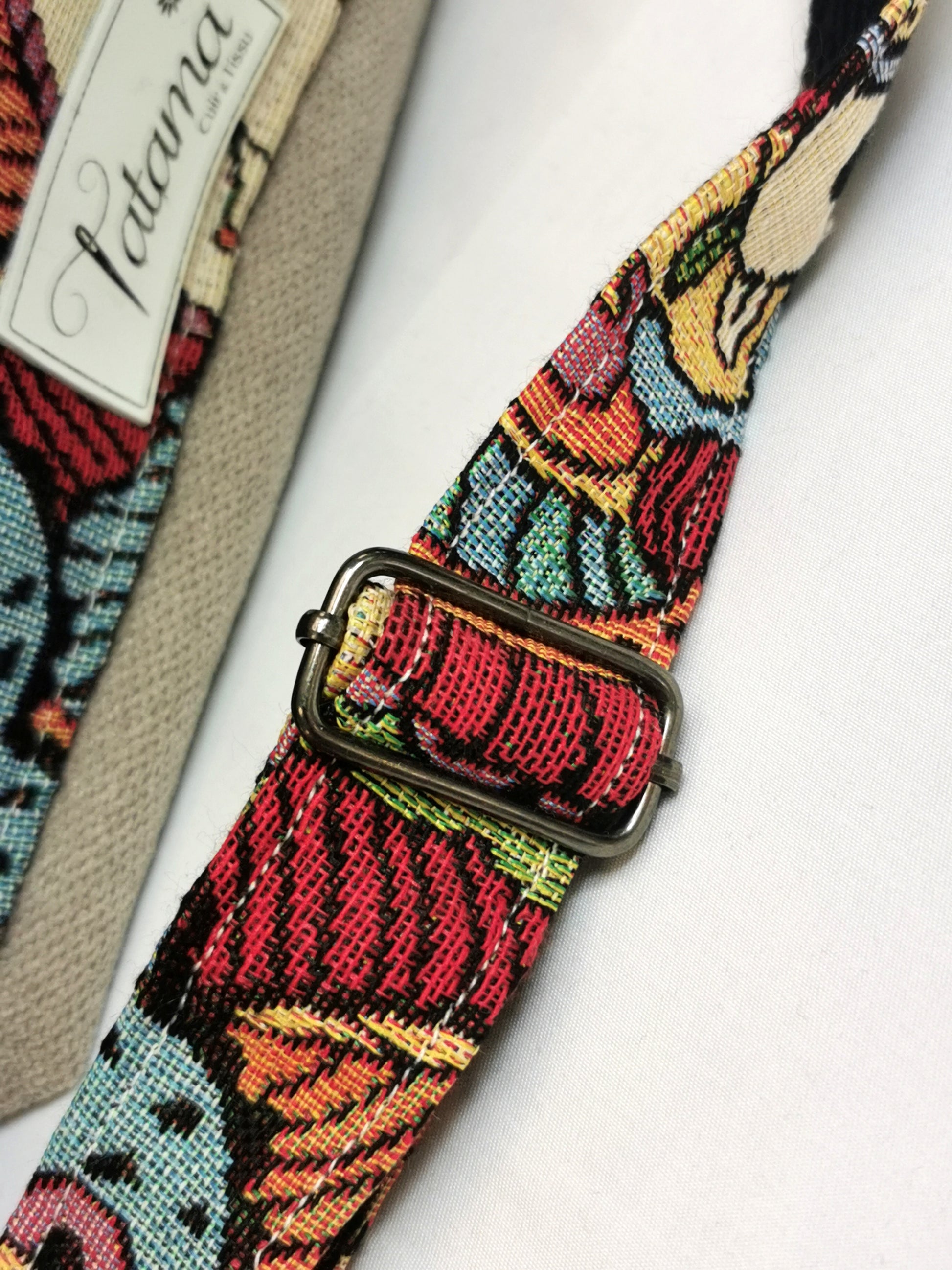 Petit sac à main bandoulière - Botanique - Tatama-Cuir-et-Tissu