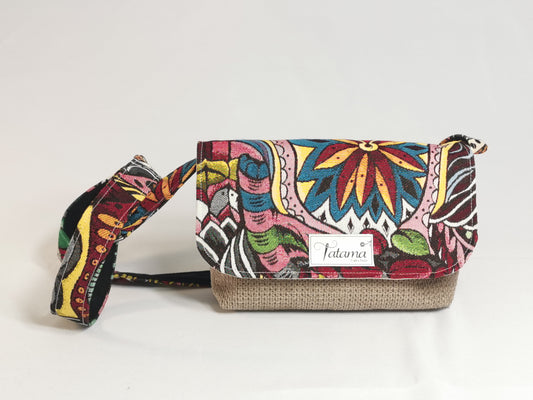 Petit sac à main bandoulière - Afrique - Tatama-Cuir-et-Tissu