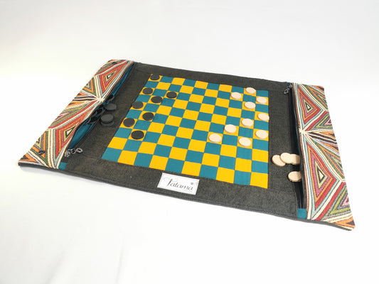 Jeu de Dames - Comète - Tatama-Cuir-et-Tissu