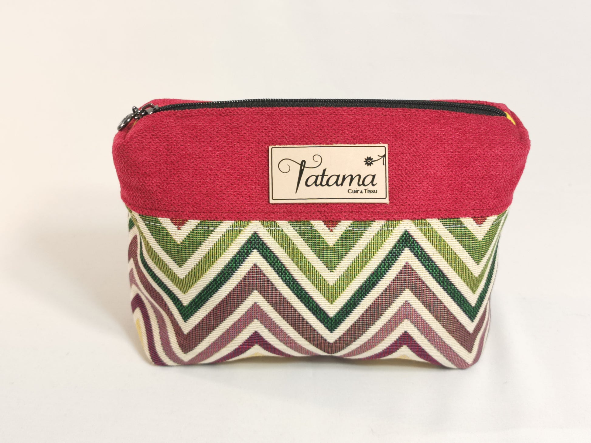 Pochette - Chevrons - Tatama-Cuir-et-Tissu