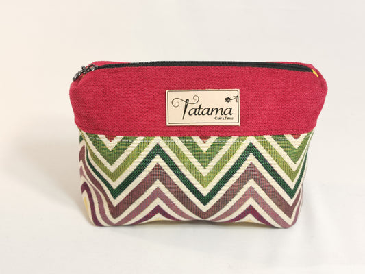 Pochette - Chevrons - Tatama-Cuir-et-Tissu