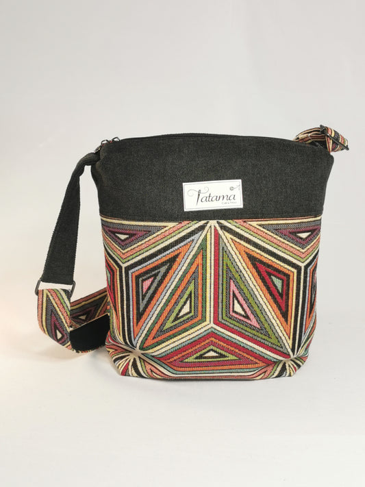 Sac à main Zip - Comète - Tatama-Cuir-et-Tissu