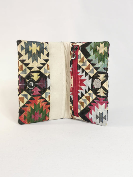Portefeuille ou Blague à tabac - Ethnique - Tatama-Cuir-et-Tissu