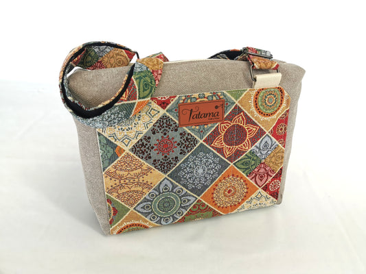 Sac boite zippé - Patchwork