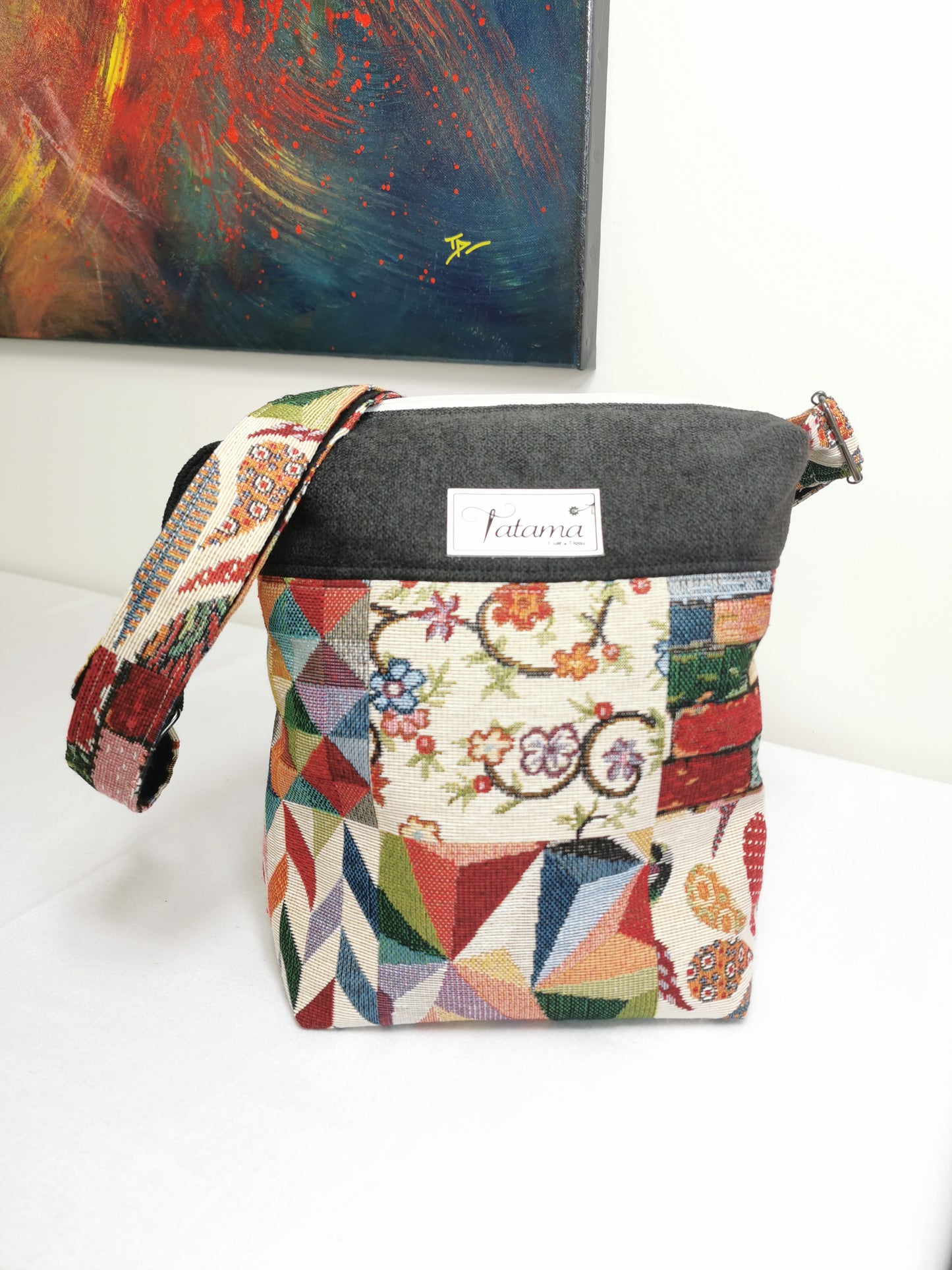 Sac à main Zip - Carreaux