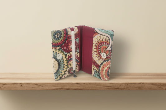 Portefeuille ou Blague à tabac - Cachemire Orange