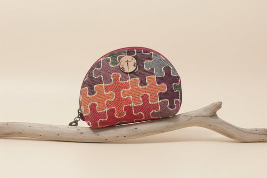 Porte-Monnaie - Puzzle (Zip Bordeaux)