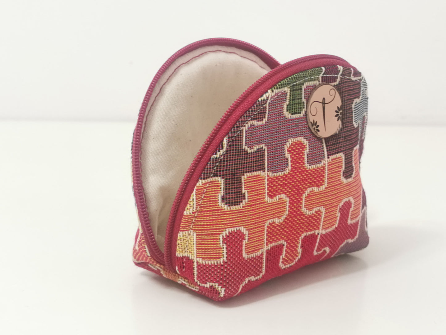 Porte-Monnaie - Puzzle (Zip Bordeaux)