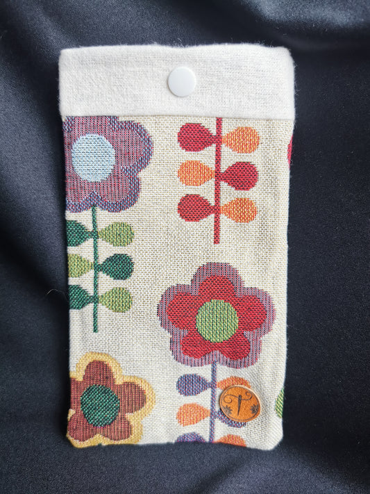 Etui à Lunettes - Fleurs - Tatama-Cuir-et-Tissu